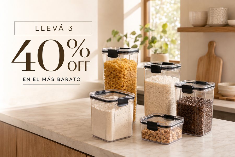 Llevá 3 frascos y el más barato sale con 40% de descuento
